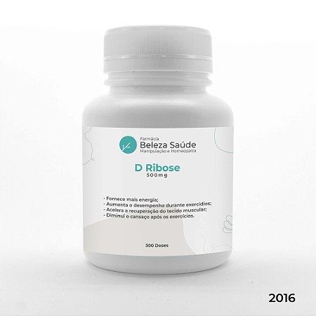 D Ribose 500mg Força Muscular - 300 doses