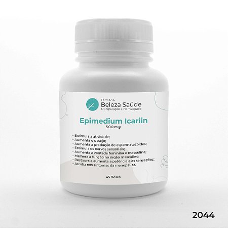 Epimedium Icariin 500mg Aumento do Desempenho - 45 doses