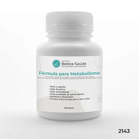 Fórmula Acelera o Metabolismo e Diurética - 120 doses