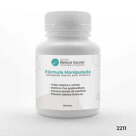 Fórmula Manipulada Forte Antiqueda Capilar para Homens - 130 doses