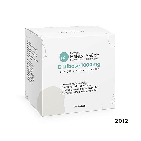 D Ribose 1000mg Energia e Força Muscular - 90 doses