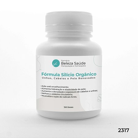 Fórmula Silício Orgânico - Unhas, Cabelos e Pele Renovados - 150 doses