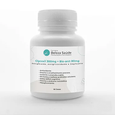 Glycoxil 300mg + Bio-arct 80mg : Antiglicante Antiglicoxidante Deglicante - 90 doses