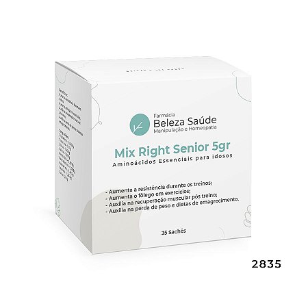 Mix Right Senior 5gr - Aminoácidos Essenciais para idosos - 35 Sachês