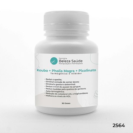 Koubo + Pholia Magra + Picolinato - Moderador de Apetite - 90 doses