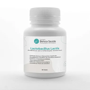 Lactobacillus Lactis Probiótico para Inflamação Intestinal - 90 doses