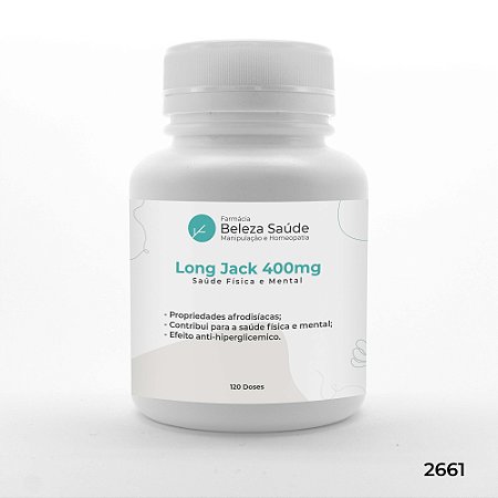 Long Jack 400mg Saúde Física e Mental - 120 doses