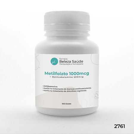 Metilfolato 2000mcg + Metilcobalamina 500mcg - 100 doses