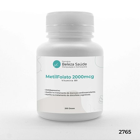 MetilFolato 2000mcg Vitamina B9 - 200 doses