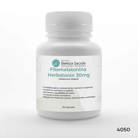 Herbatonin 30mg : Melatonina Vegetal 30 Caps