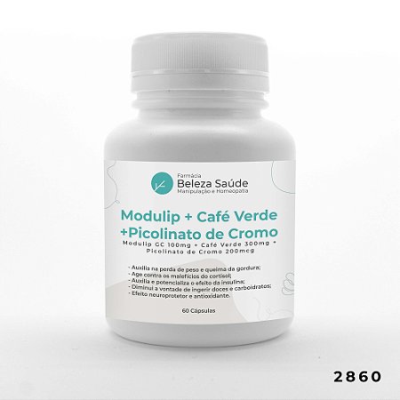 Modulip Gc + Green Coffe + Picolinato De Cromo - Termogênico - 60 doses