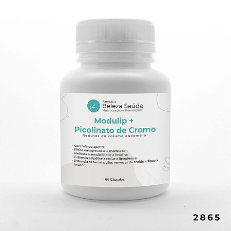 Modulip  + Picolinato De Cromo - Redutor Volume Abdominal - 60 doses