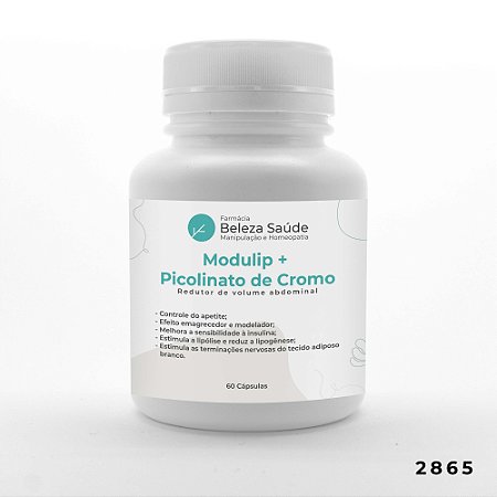 Modulip  + Picolinato De Cromo - Redutor Volume Abdominal - 60 doses