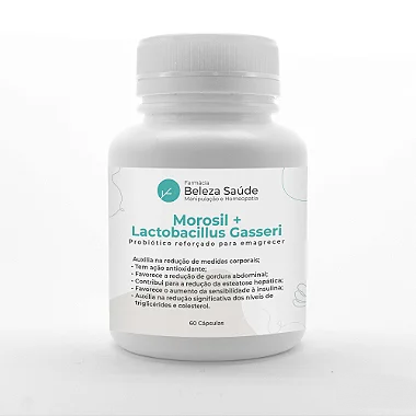 Morosil 500mg + Lactobacillus Gasseri 5 Bilhões UFC : Probiótico Reforçado para Emagrecer - 60 doses
