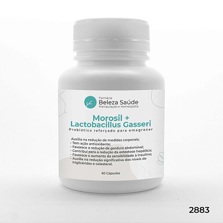 Morosil 500mg + Lactobacillus Gasseri 5 Bilhões UFC : Probiótico Reforçado para Emagrecer - 60 doses