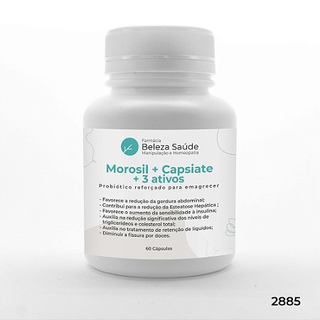 Morosil + Capsiate + 3 Ativos - Diurético e Antioxidante - 60 doses