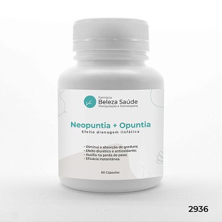 Neopuntia + Opuntia - Efeito Drenagem Linfática - 60 doses