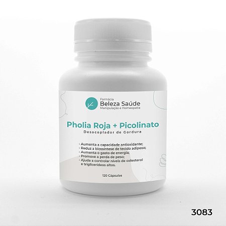 Pholia Roja 200mg + Picolinato 100mcg - 120 Cápsulas