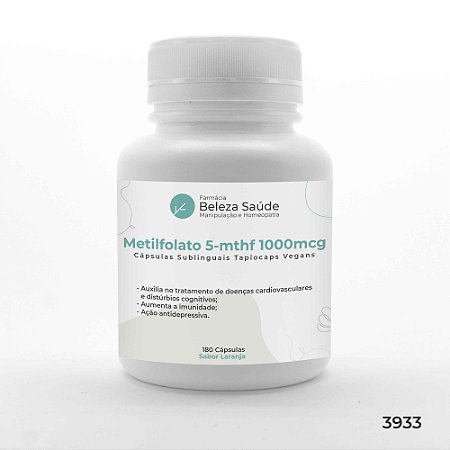 Metilfolato 5-mthf 1000mcg Sublingual : 180 Cápsulas