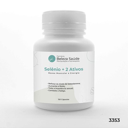 Selênio + Vitamina E  + 1 Ativo - Massa Muscular e Energia - 150 Cápsulas