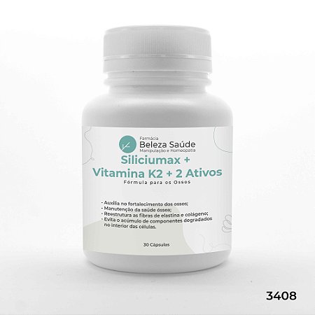 Siliciumax + Vitamina K2 + 2 Ativos - Fórmula para os Ossos - 30 Cápsulas