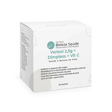 Verisol 2,5g + Dimpless + Vit C - Saúde e Beleza da Pele - 30 Sachês