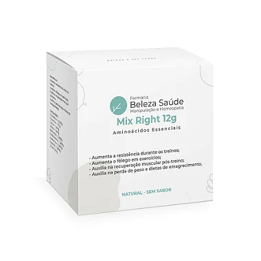 Mix Right 12gr - Aminoácidos Essenciais com a Proporção Molar do Dr. Lair Ribeiro **SEM SABOR**