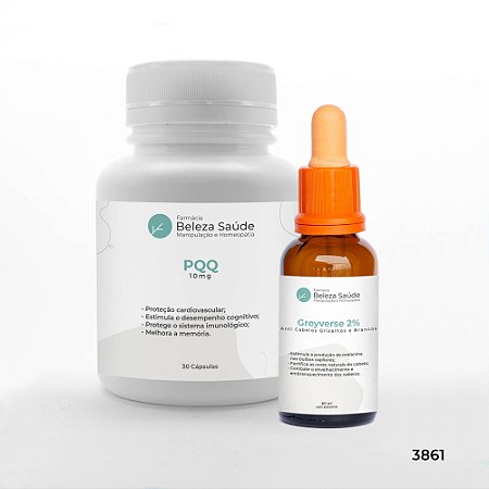 Kit Duo : Pqq 10mg 30 Cápsulas & Tônico Greyverse 60ml