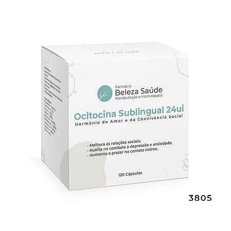 Ocitocina Sublingual 24ui : Hormônio do Amor e da Convivência Social - 120 Doses