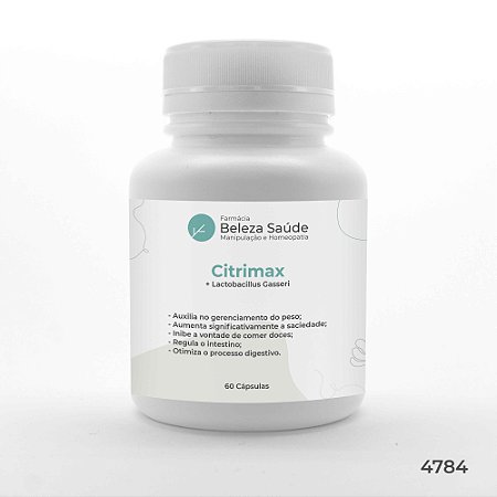 Citrimax + Lactobacillus Gasseri  :  Probiótico Modulador Corporal  que  Diminui a Compulsão Alimentar - 60 Cápsulas