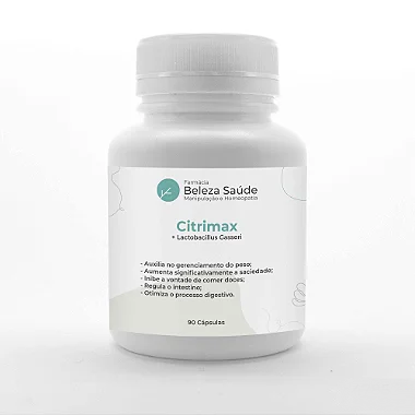 Citrimax + Lactobacillus Gasseri  :  Probiótico Modulador Corporal  que  Diminui a Compulsão Alimentar - 90 Cápsulas