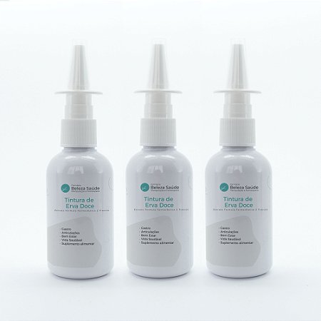 Tintura de Erva Doce : Extrato Fórmula Farmacêutica 3 Frascos x 60ml