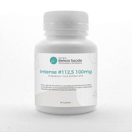 Intense #112,5 100mg - Probiótico 112,5 bilhões UFC : Fórmula Farmacêutica 90 Cápsulas