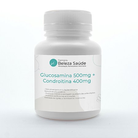 Glucosamina 500mg + Condroitina 400mg Articulações - 120 doses