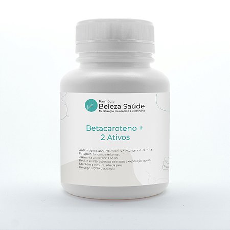 Betacaroteno + 2 Ativos - Pele Protegida e Bronzeada - 90 doses