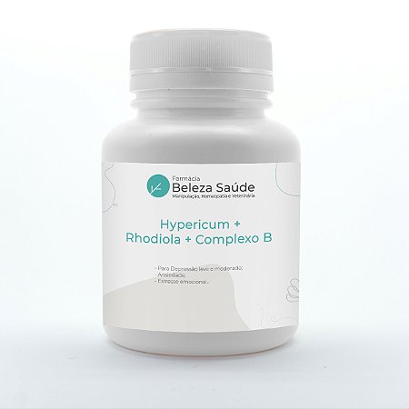 Hypericum + Rhodiola + Complexo B - Cansaço Físico e Mental - 60 doses
