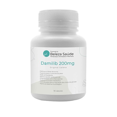 Damilib 200mg Original Galena - 90 cápsulas