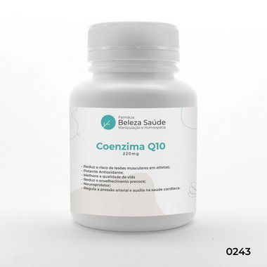 Coenzima Q10 220mg : Grau Farmacêutico Pureza Máxima