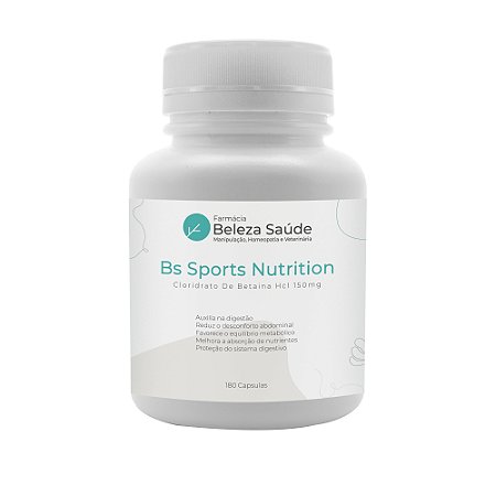 Bs Sports Nutrition Cloridrato De Betaina Hcl 150mg 180 Caps
