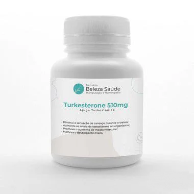 Turkesterone 510mg  Ajuga Turkestanica : Aumento da Massa Magra e Testosterona