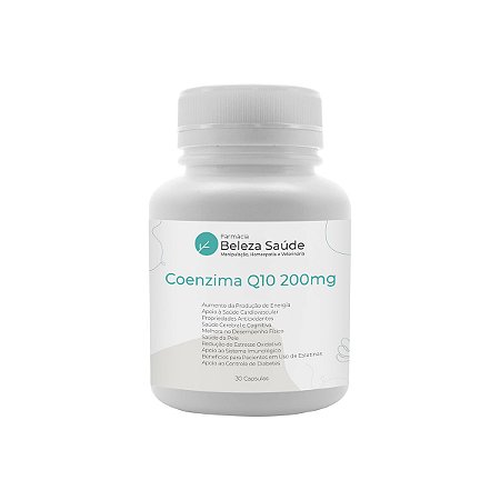 Coenzima Q10 200mg : ( Ubiquinona Coq-10 ) 30 Cápsulas