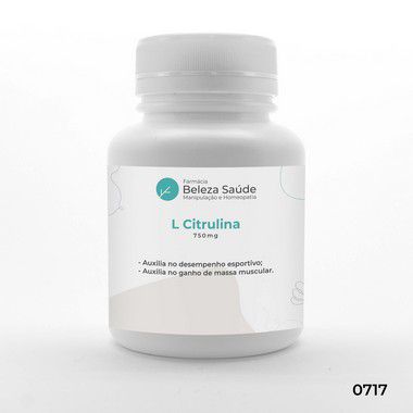 L Citrulina 750mg - Auxilia no Ganho de Massa Muscular