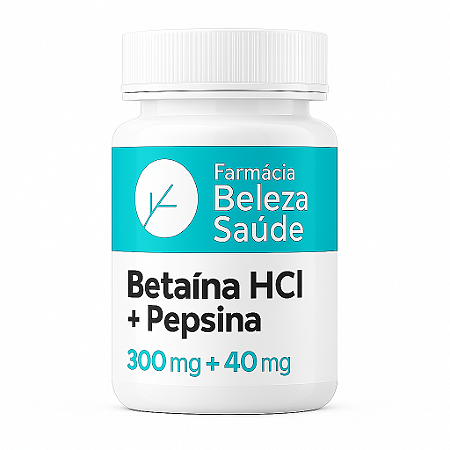 Betaína Hcl 300mg + Pepsina 40mg