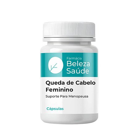 Queda de Cabelo Feminina + 8 Ativos 60 Cápsulas | Suporte para Menopausa
