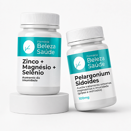KIT UP na Imunidade - Zinco Magnésio + Selênio + Pelargonium Sidoides