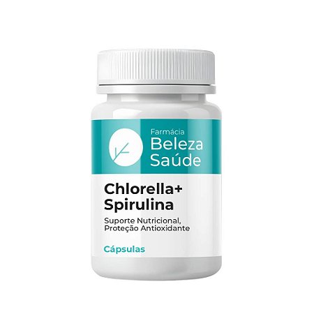 Chlorella 500mg + Spirulina 500mg - Composto Detox Natural