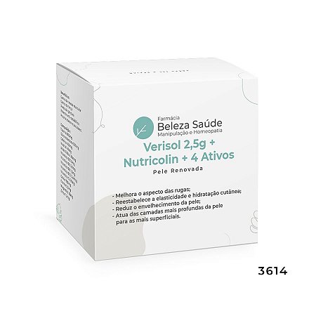 Verisol 2,5g + Nutricolin + 4 Ativos - Pele Renovada