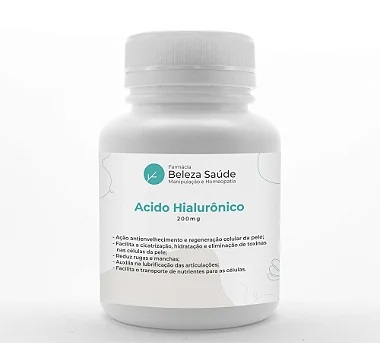 Acido Hialurônico 200mg Prevenir e Tratar Rugas