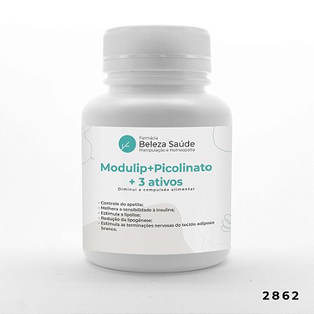 Modulip + Picolinato + 3 Ativos - Diminui Compulsão Alimentar