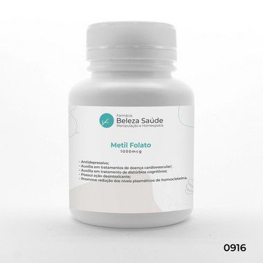 Metilfolato 1000mcg - Função Detox e Cognitiva